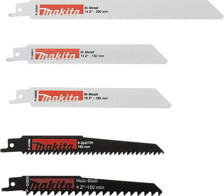 Makita p-83967 jeu de lames de scie alternative - métal bois - 5 pièces