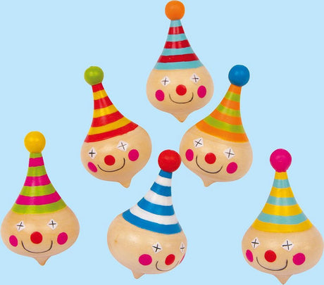 Small foot - clown toupie en bois - 6 pcs.