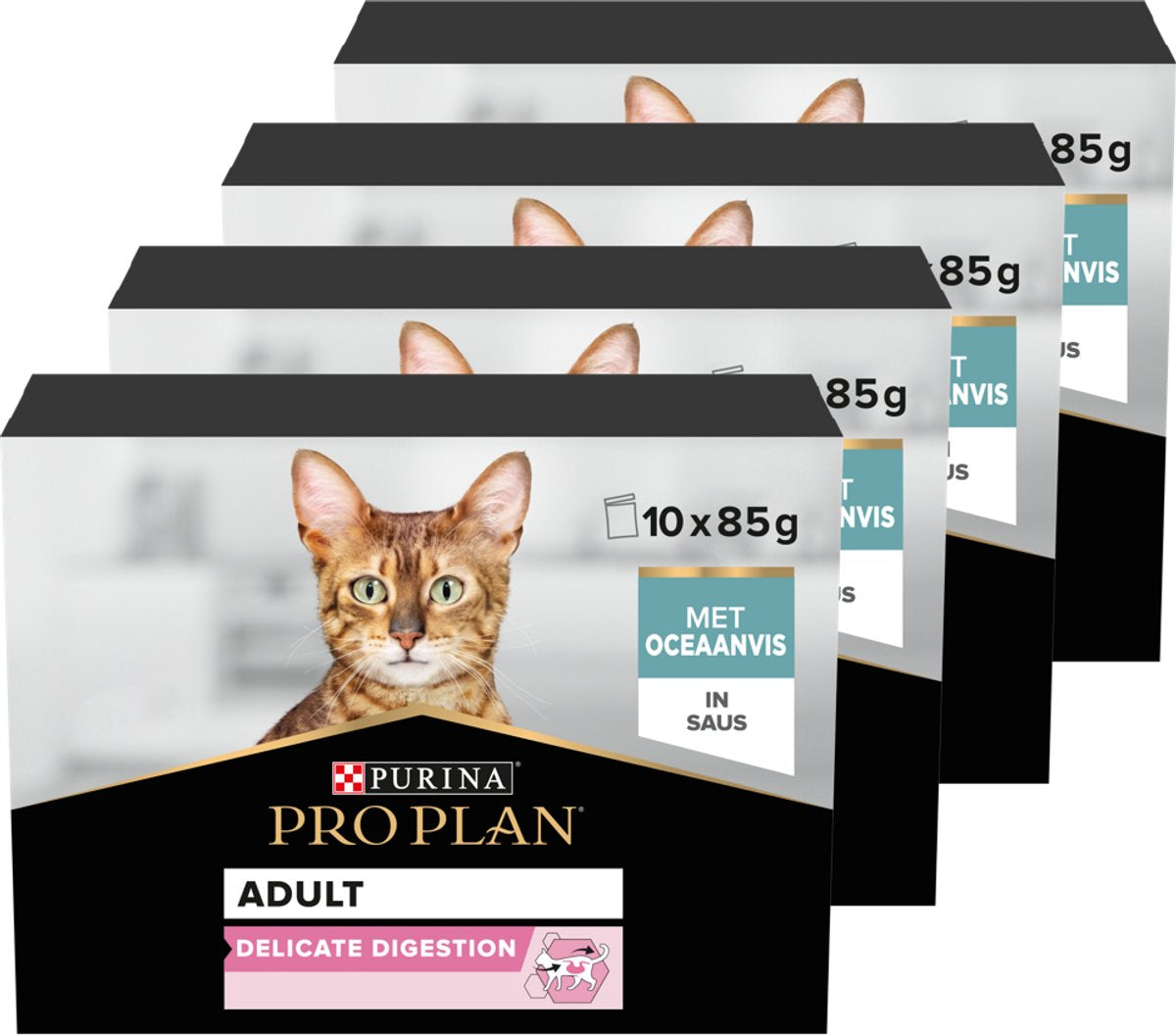 Pro plan digestion délicate chat multipack - nourriture humide pour chat - poisson - 40x85 g