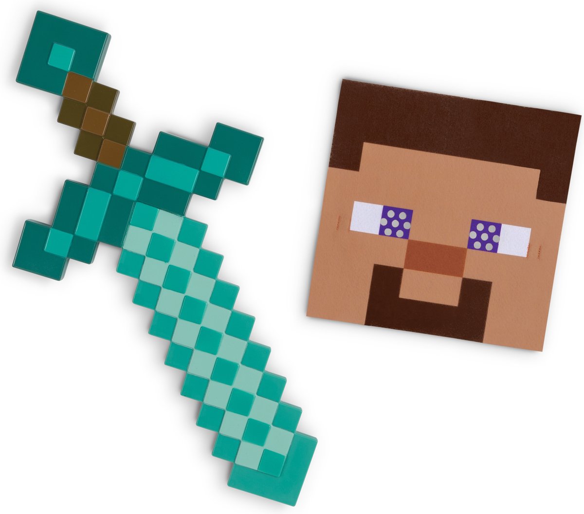 Ensemble épée et masque Minecraft complet