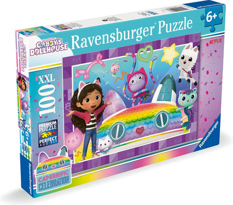 Ravensburger puzzle xxl maison de poupée de gabby, 100 pcs.