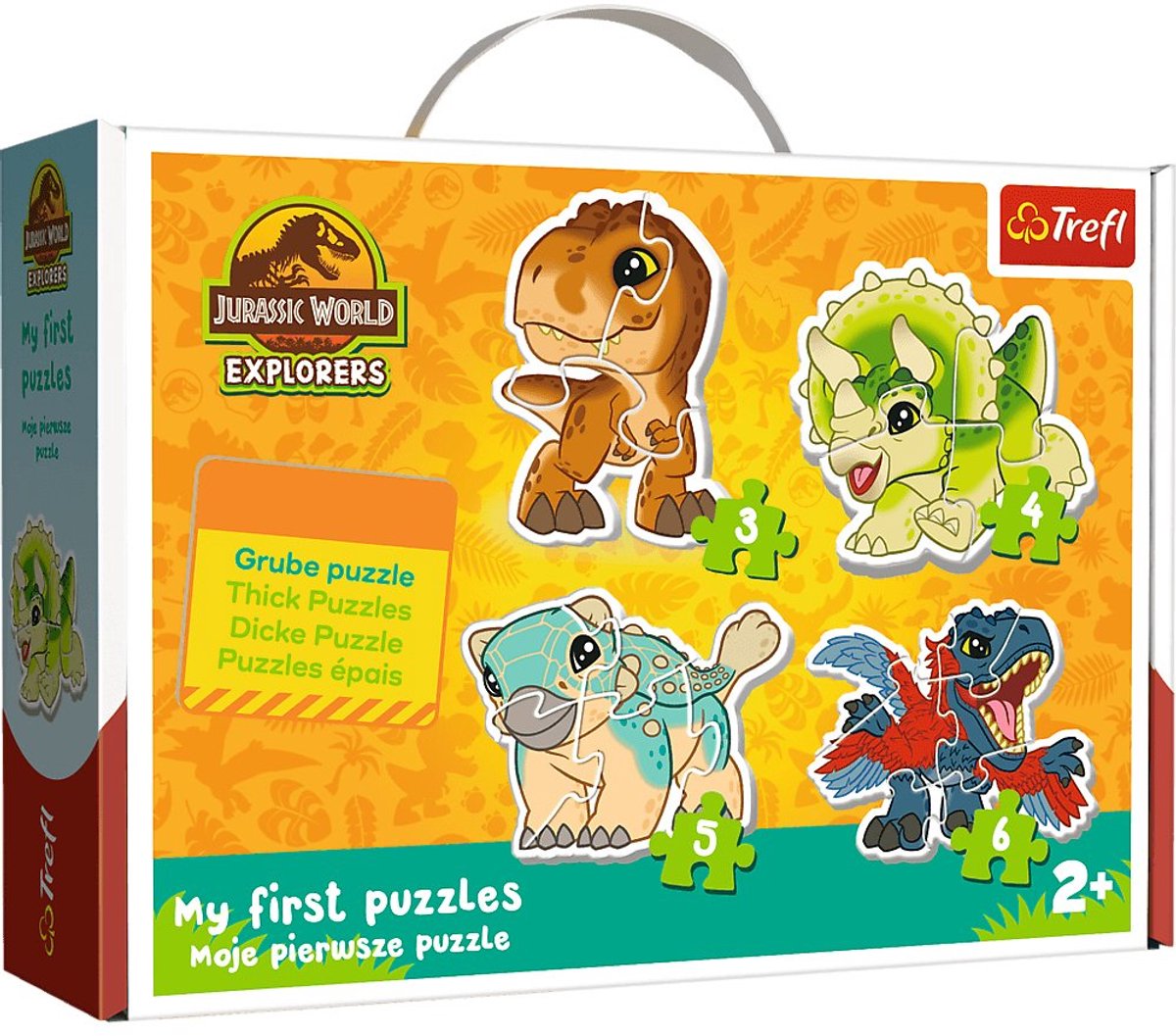 Ensemble de puzzle Trefl pour bébé classique - monde jurassique de dinosaures mignons.