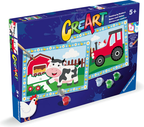 Ravensburger creart peinture par numéro - tracteur avec décor
