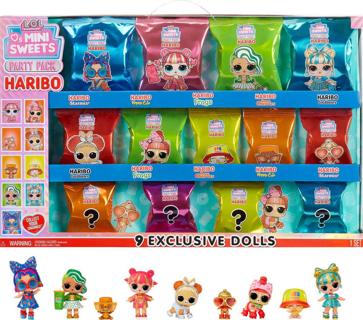 Mdr. surprendre! aime les mini bonbons x pack de fête haribo - minipop