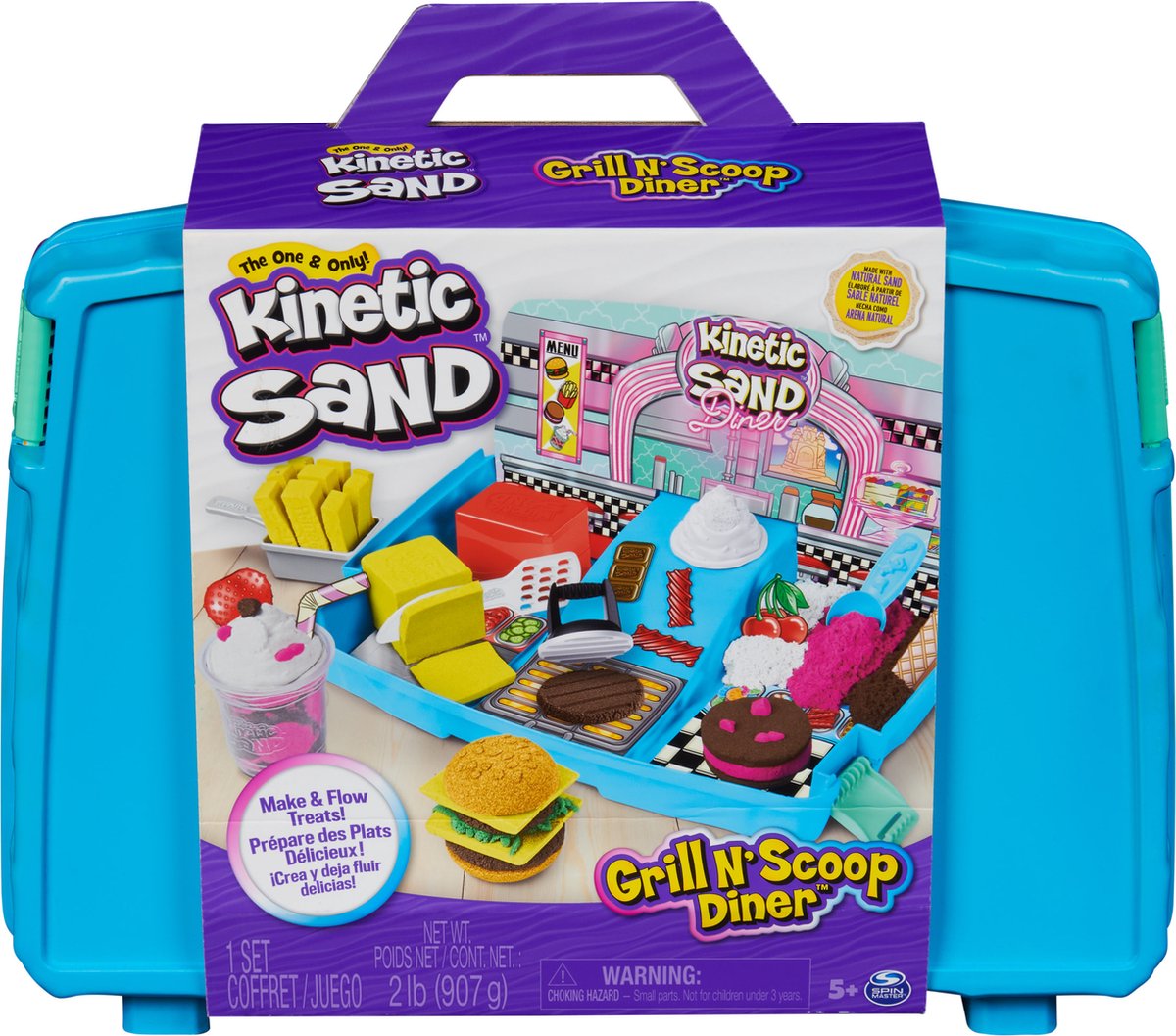 Bac à sable pliant Kinetic Sand Snack Bar