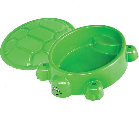 Sandbox avec tortue de couvercle 95,5 x 68 cm vert