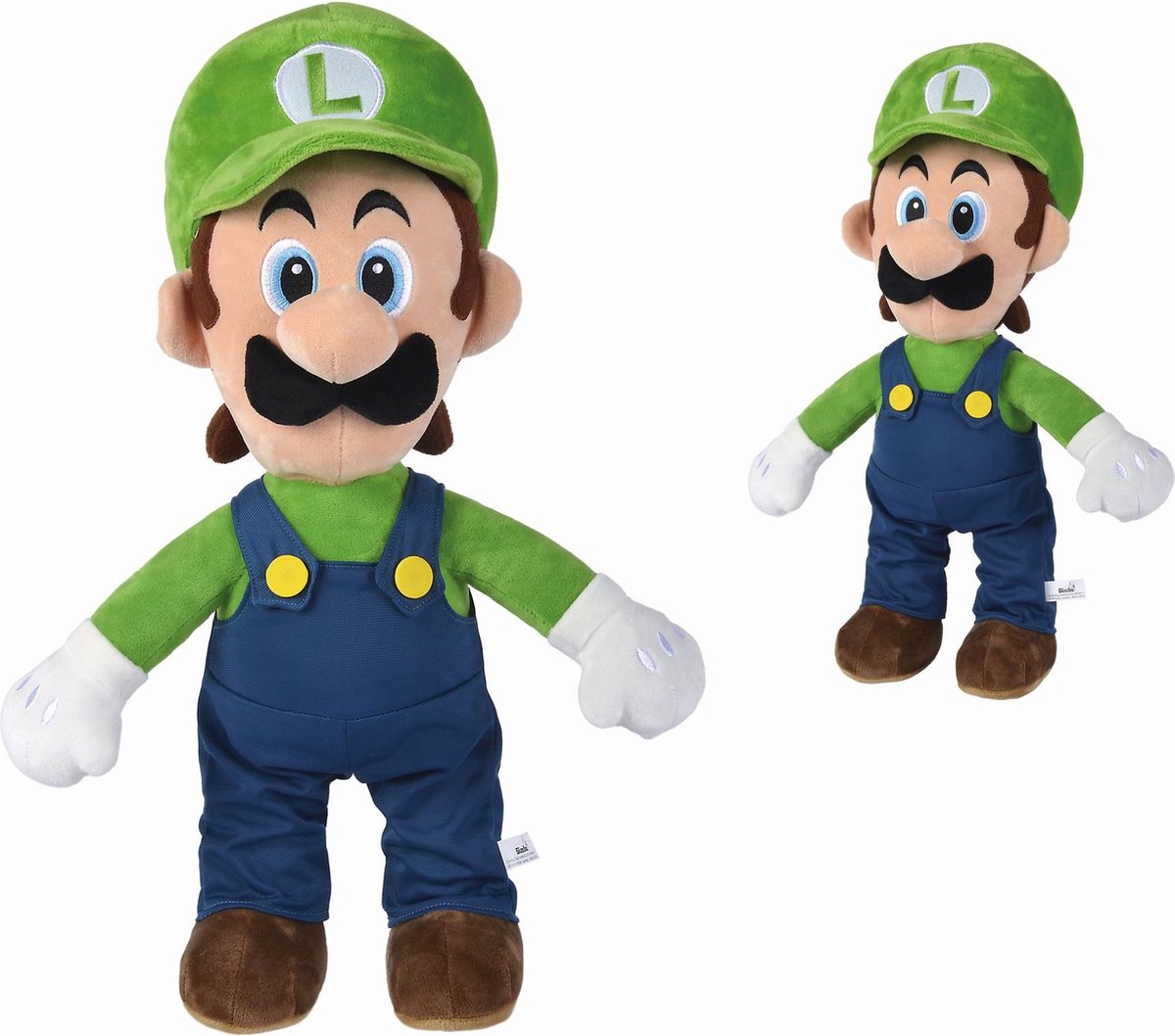 Nicotoy peluche super Mario Luigi bleu vert 50 cm