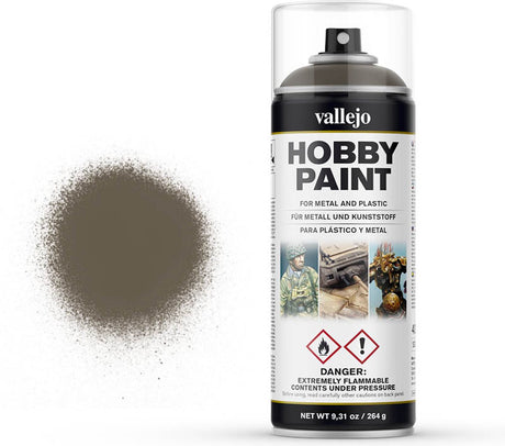 Vallejo val 28005 - apprêt olive drab us - peinture par pulvérisation 400 ml