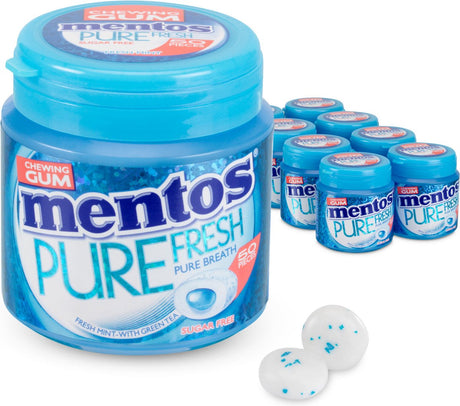 Mentos gum pure menthe fraîche - chewing-gum - sans sucre - 8x50 pièces