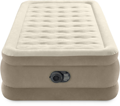 Matelas gonflable Intex twin ultra moelleux avec pompe intégrée - 191x99x46 cm