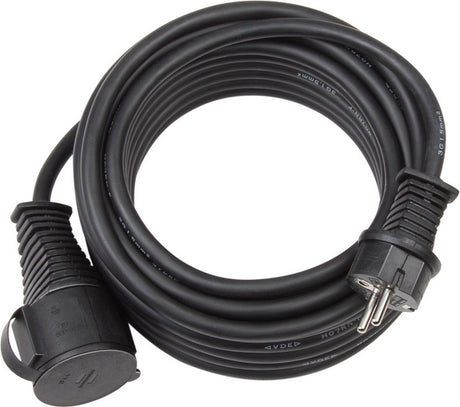 Brennerstuhl rallonge ip44 (câble 10 m, h07rn-f 3g2.5, pour utilisation en extérieur et utilisation sur chantiers) noir
