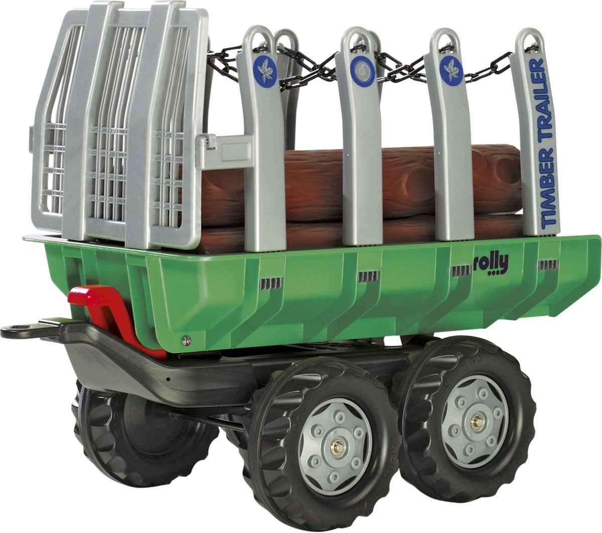 Remorque Rolly Toys avec troncs d'arbres