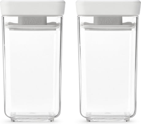Conteneurs de conservation Brabantia savoureux+ - empilables - 2 x 0,15 l - gris clair