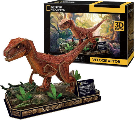 Puzzle 3D National Geographic Vélociraptor