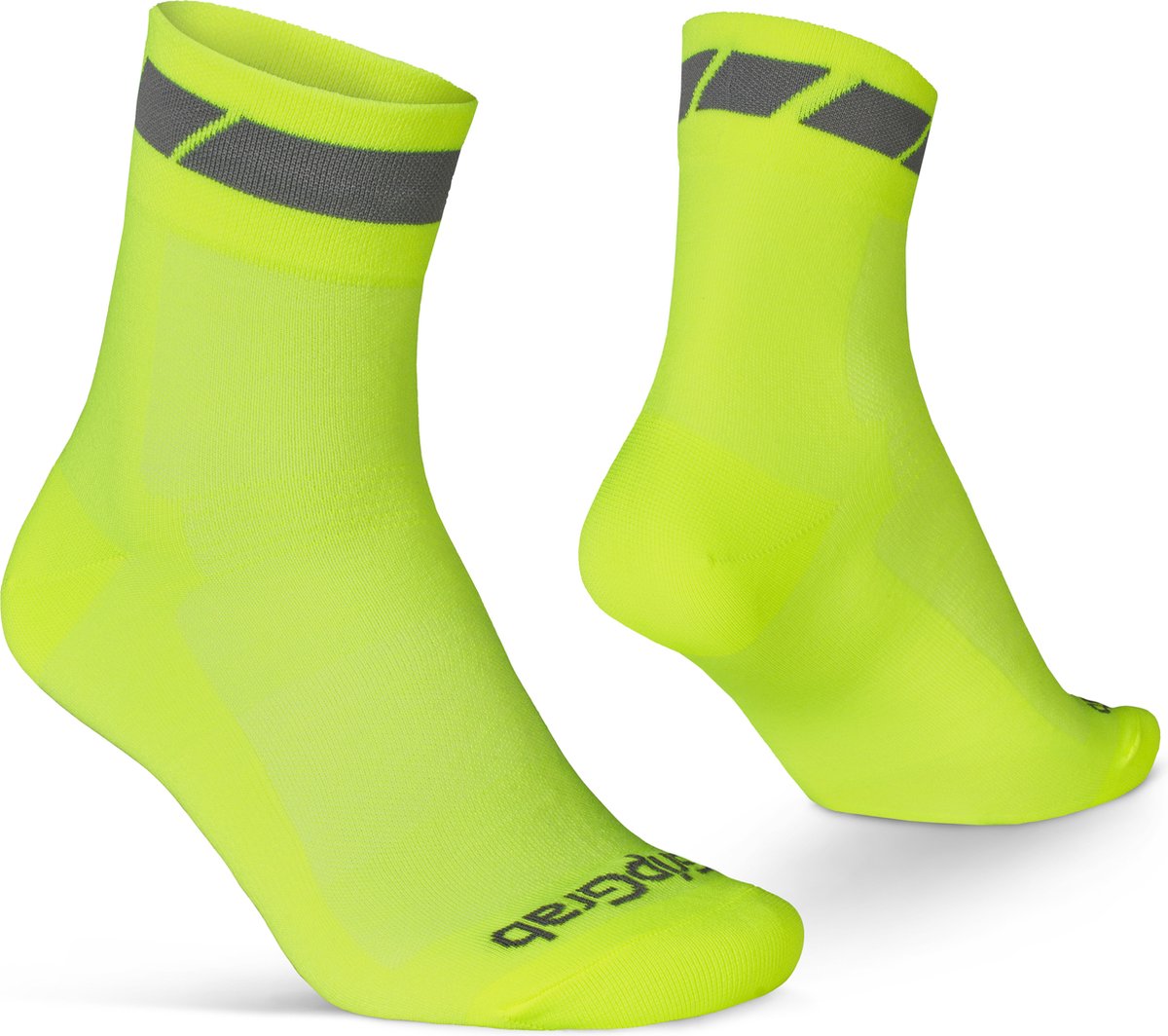 Gripgrab - chaussettes de cyclisme d'été coupe régulière classiques 1 paire de chaussettes de cyclisme coolmax - jaune haute visibilité - unisexe - taille s (38-41)