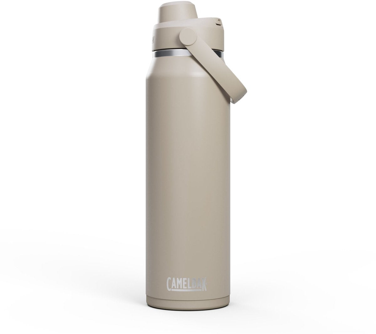 Gourde Camelbak thrive chug - 1 l - acier inoxydable - avec bouchon à vis - bouteille d'eau isolante - beige