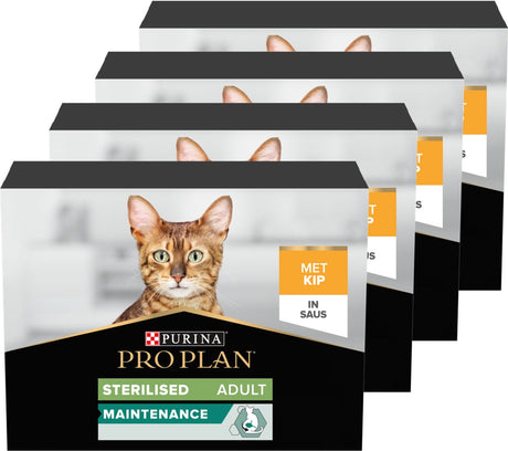 Multipack d'entretien stérilisé pour chat Pro plan - nourriture humide pour chat - poulet - 40x85 g