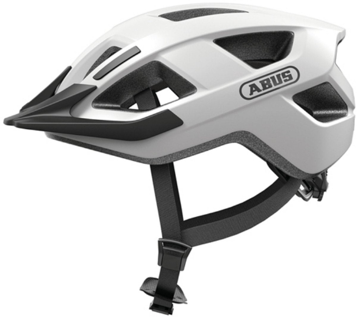 Casque de vélo Abus Aduro 3.0 LED blanc polaire m - 52-58 cm - blanc - adapté pour une utilisation sur vélos électriques - vélos de ville - 315 g