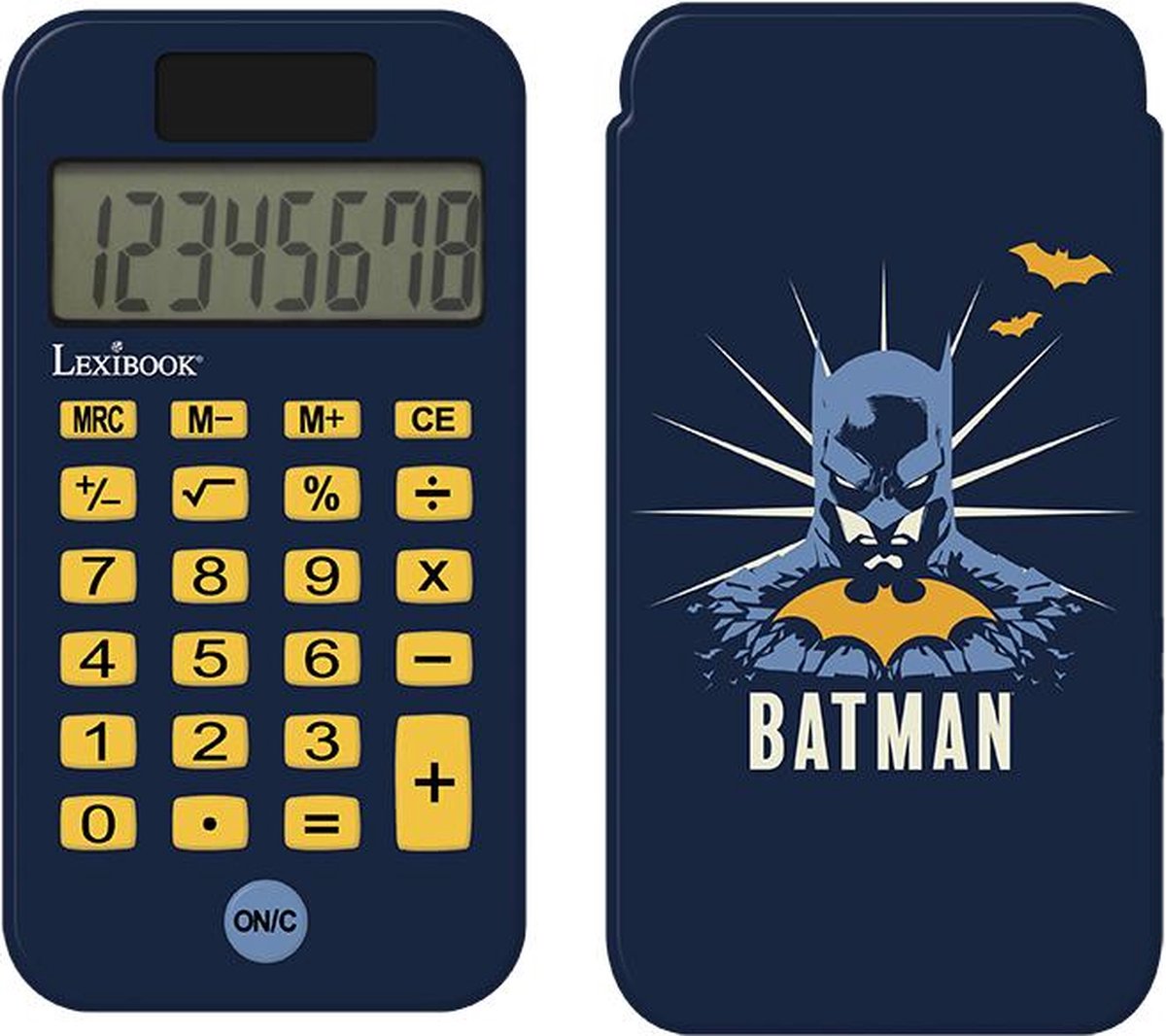 Calculatrices de poche Lexibook batman 8 chiffres avec housse de protection