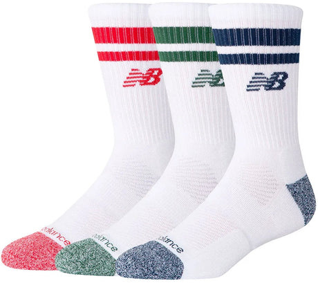 Chaussettes de sport unisexes New Balance Active Premium Stripe Crew Sock - assorties