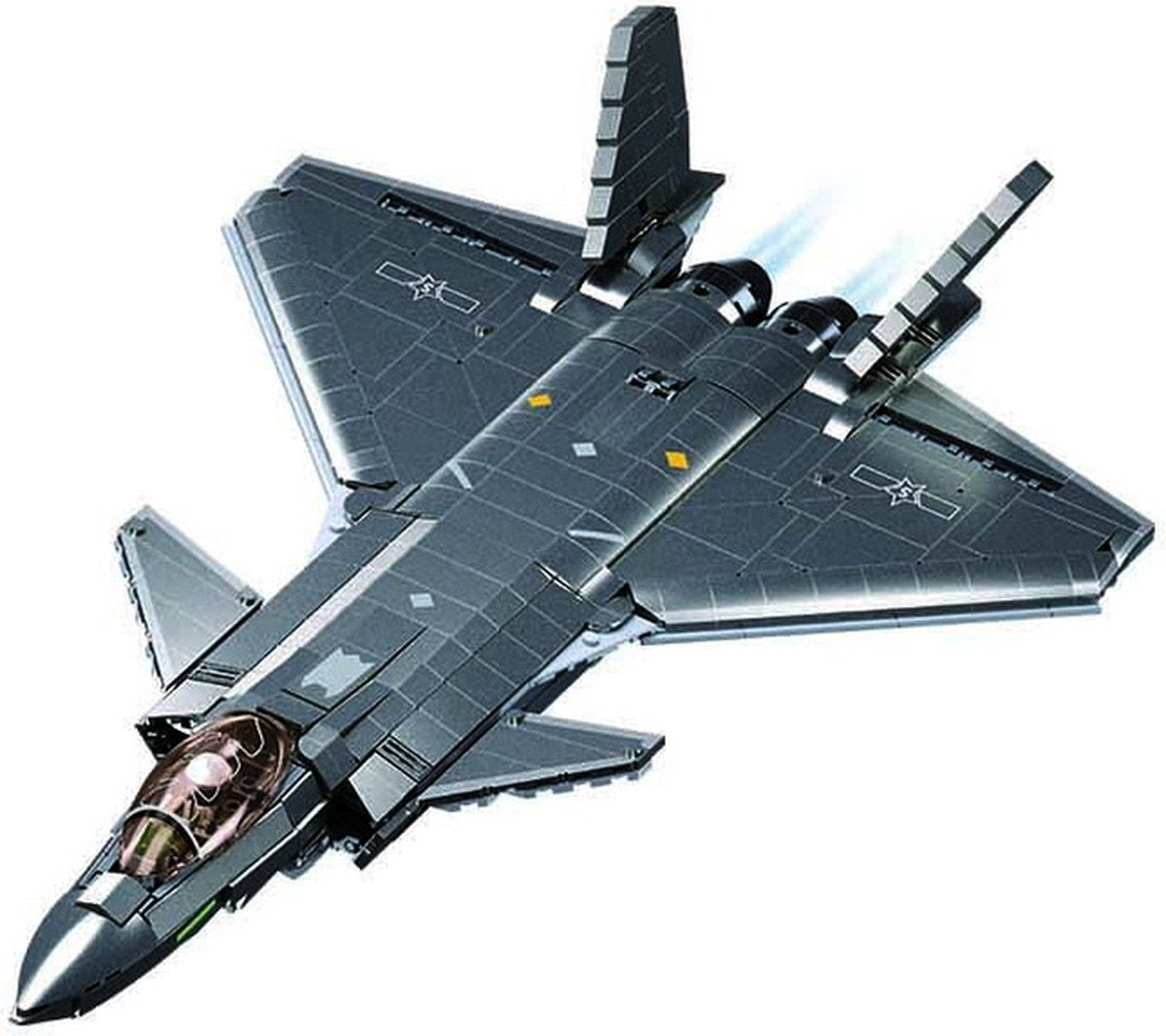 Sluban modelbricks j20 jouets de construction d'avion de chasse furtif - construction de modèles de jouets de construction - boîte de construction avec 1007 blocs de construction - m38-b1187 à partir de 12 ans