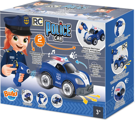 Buki France Buki - Voiture de police RC - Véhicule RC junior - Voiture de police télécommandée