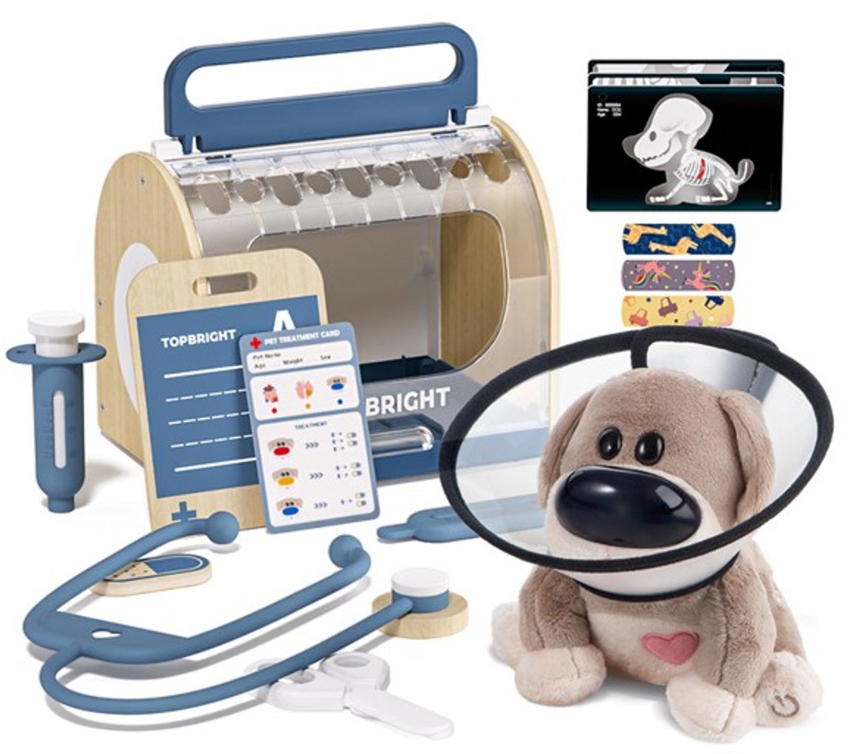 Topbright soins animaux dr. Peluche de soin interactive pour chien - lauréate du prix de l'innovation bébé 2026