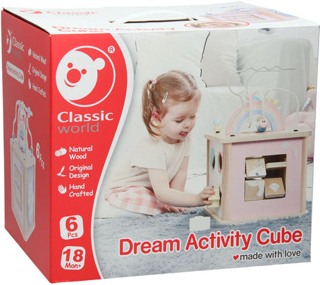 Cube d'activités en bois du monde classique