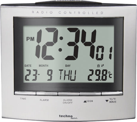 Station météo Nexttime - horloge radio pilotée - date - fonction réveil - technoline wt 280