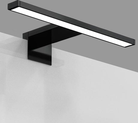 B.k.licht - lampe miroir led - noir - lampe salle de bain - éclairage miroir - l: 30cm - ip44 - 4 000k - 780 lumen - 5w led