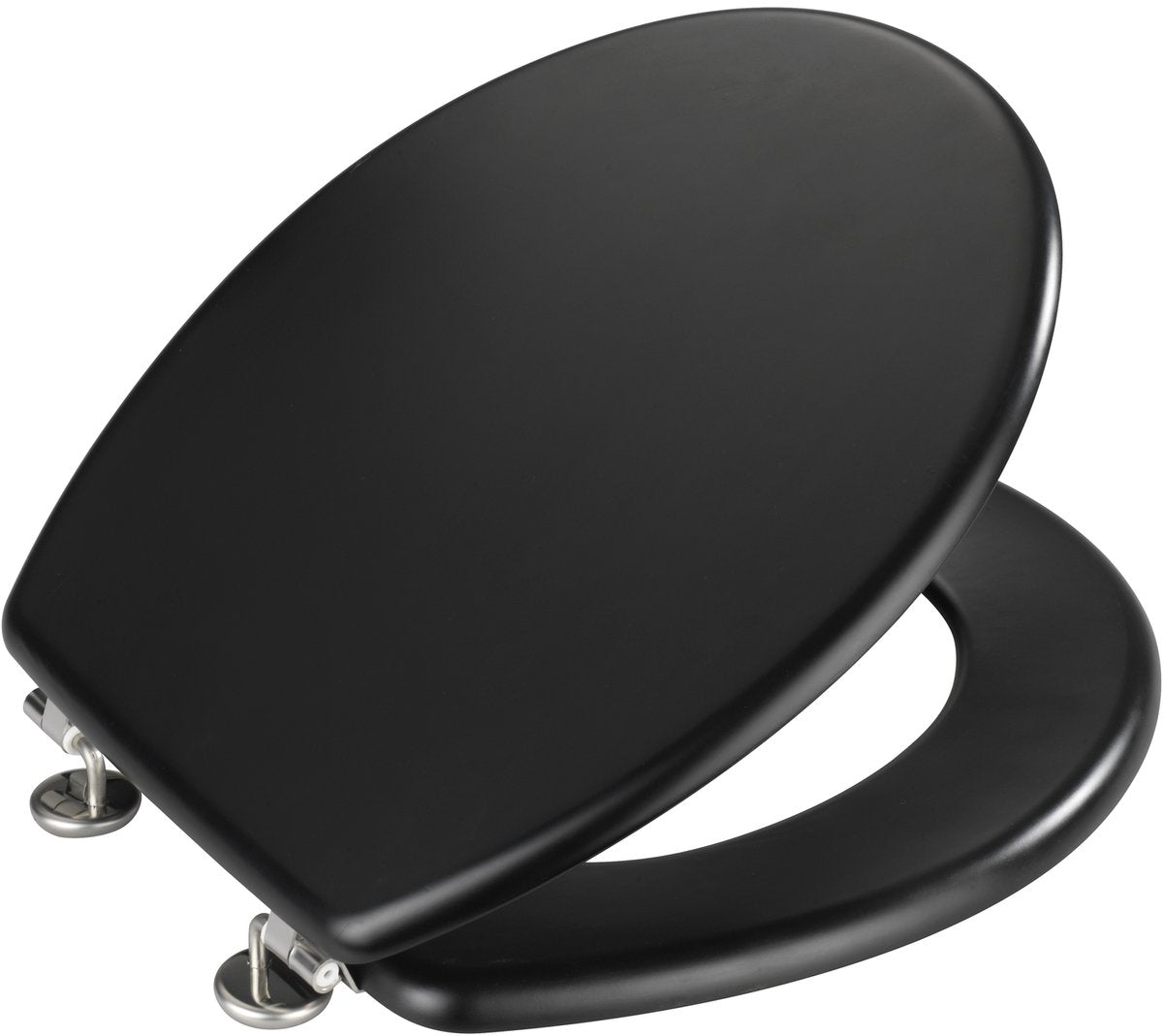 Abattant WC Wenko prima - MDF noir mat - Bois FSC - charnières en acier inoxydable - Abattant WC - Abattant WC - Abattant WC noir mat