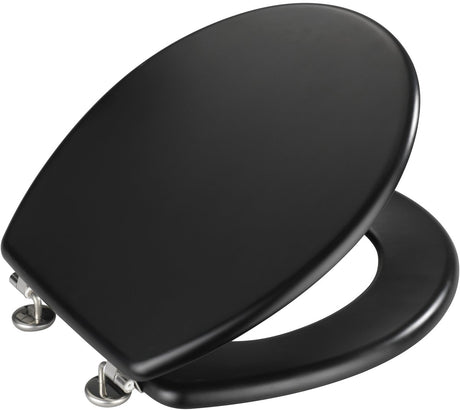Abattant WC Wenko prima - MDF noir mat - Bois FSC - charnières en acier inoxydable - Abattant WC - Abattant WC - Abattant WC noir mat