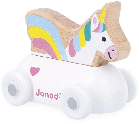 Janod - carrefour - licorne en bois mobile