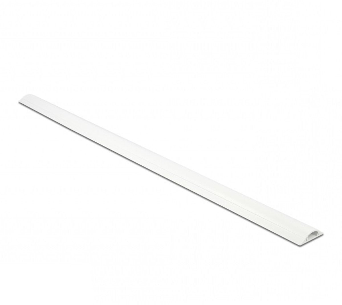 Delock Passe-câbles en plastique demi-rond avec bande adhésive autocollante - 100 x 3 cm blanc