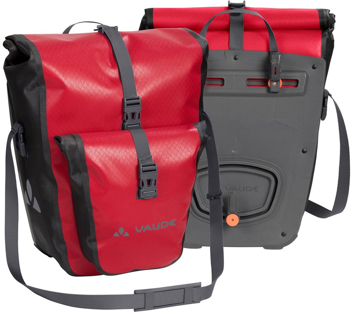 Vaude aqua back plus sacoche de vélo double - 51l (2x 25,5l) - rouge