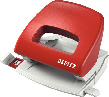 Leitz nexxt petite perforatrice de bureau - perfore jusqu'à 16 feuilles - pour dossiers et classeurs à anneaux - rouge