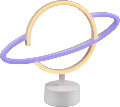 Rl vis ta planète de réalité lumineuse - lampe de table - blanc - incl. 1x SMD 1,6 W - Connexion USB - ne convient pas pour variateur externe - convient pour alimentation par batterie