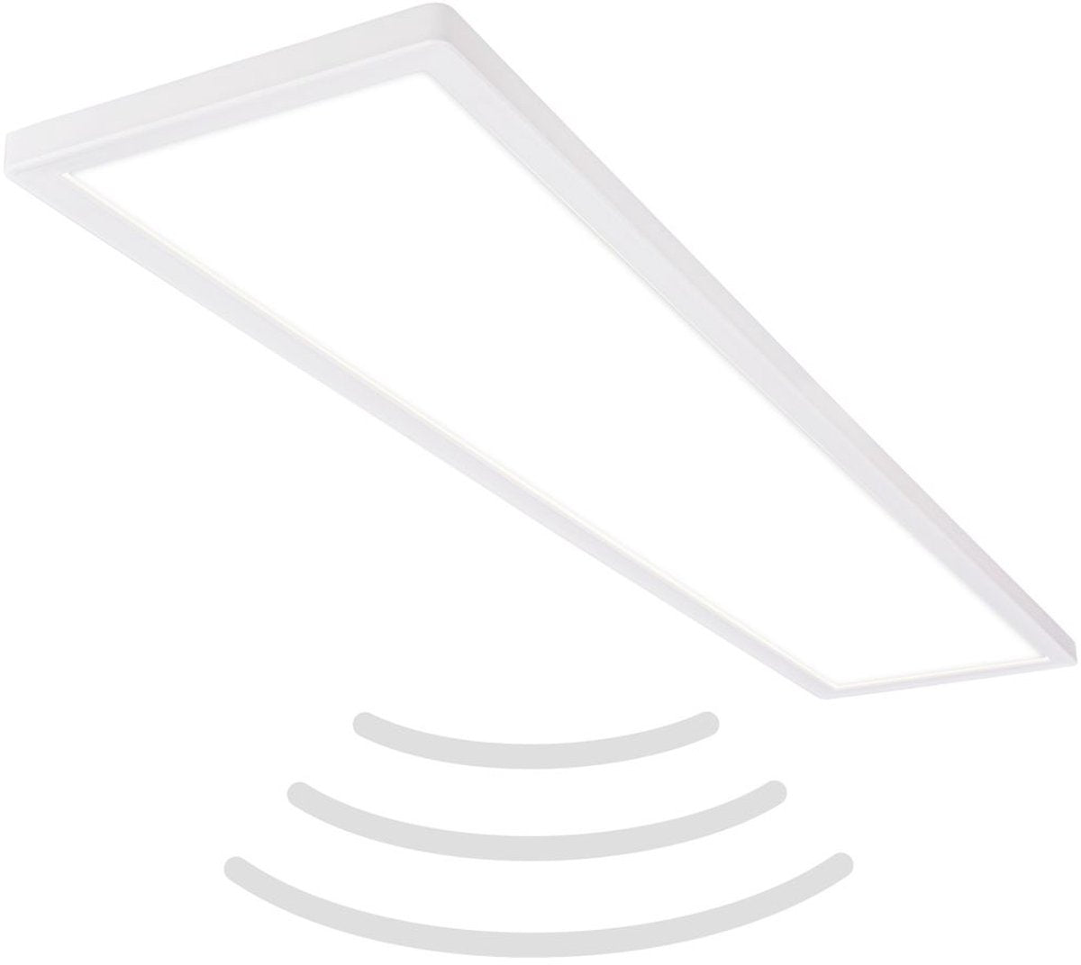 B.k.licht move - Plafonnier LED - Éclairage de salle de bain - IP44 - Plafonnier avec détecteur de mouvement - 98 x 20 x 3 cm - Blanc