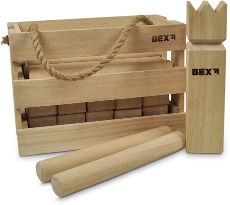 Kubb dans la boîte en bois