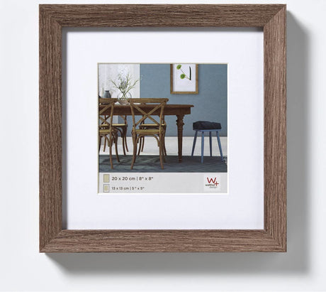 Walther fiorito - cadre en bois mdf - format photo 30x30 cm - noyer