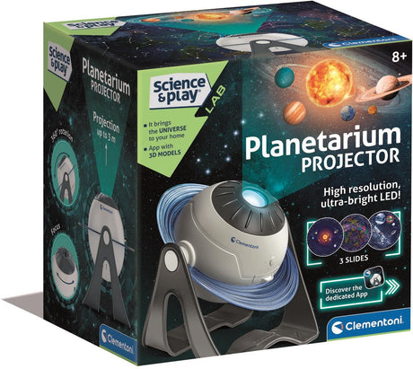 Jeu scientifique Clementoni - projecteur de planétarium - jouet vocal - admirez les planètes et les étoiles - à partir de 8 ans