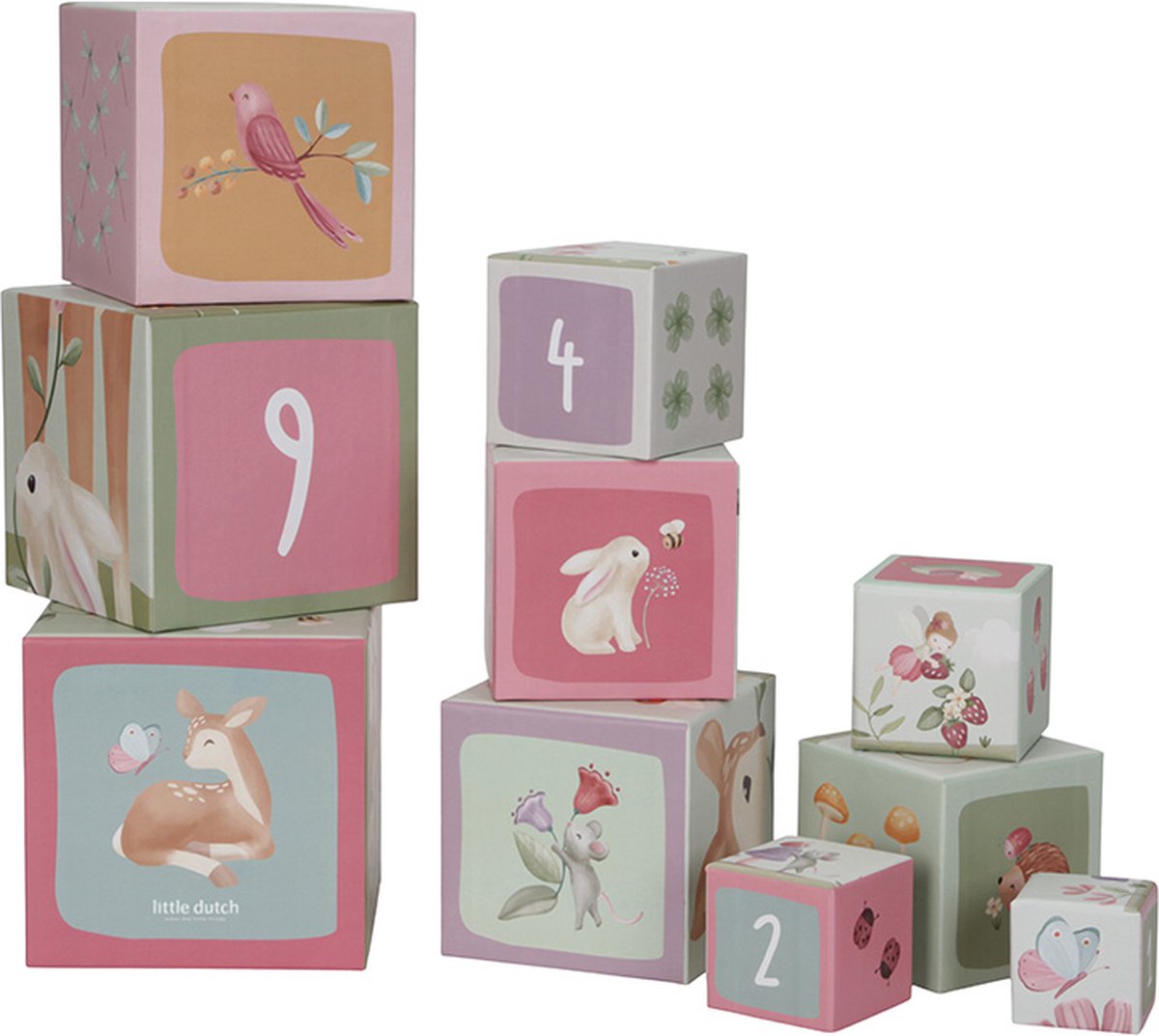 Blocs à empiler Little Dutch - jardin de fées fsc