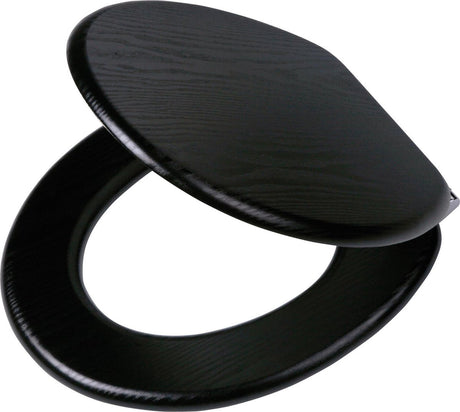Tiger Soft-Close Toilet Seat Blackwash MDF Black 252030746