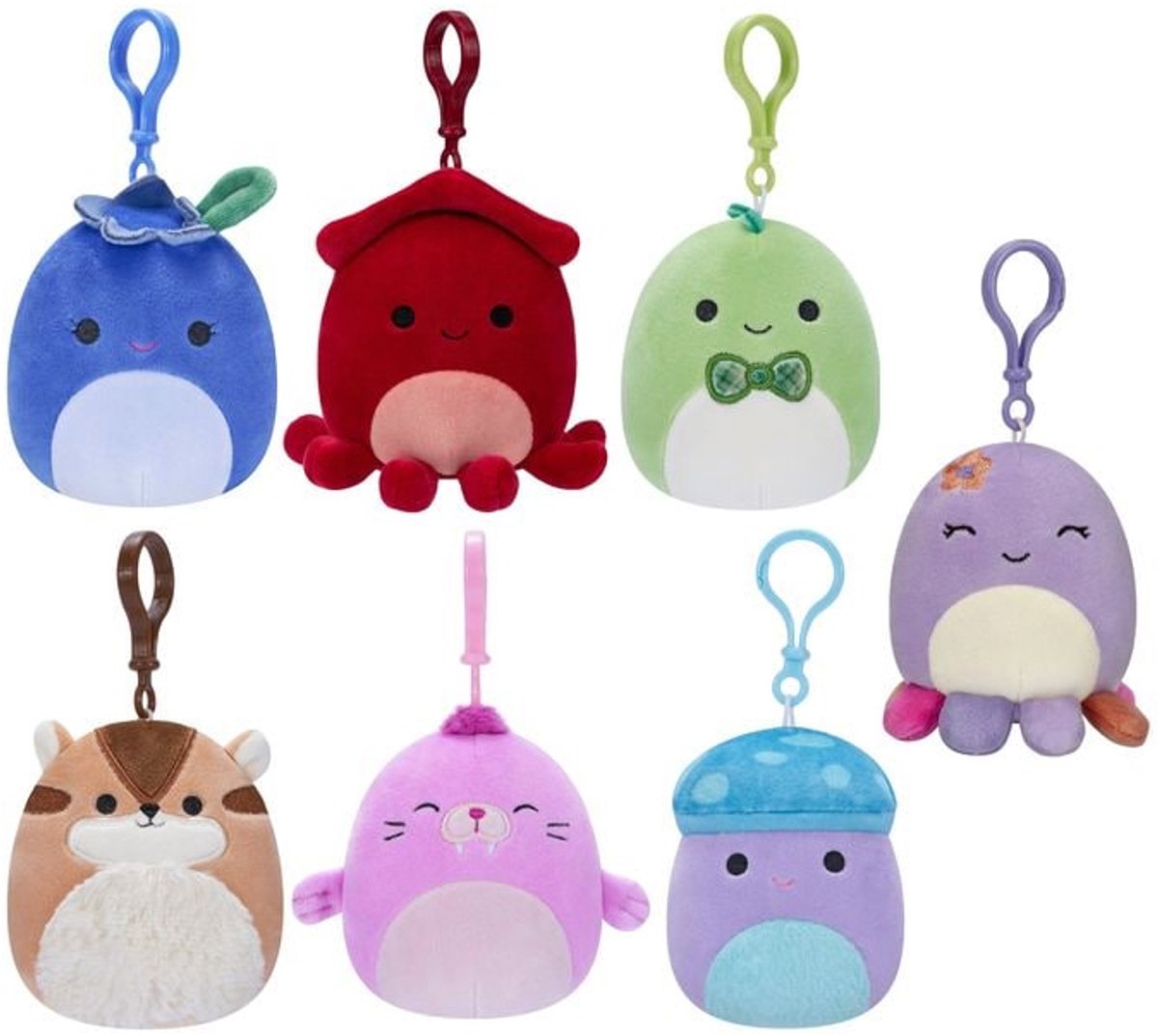 Peluche à pince Squishmallows 9 cm assortie
