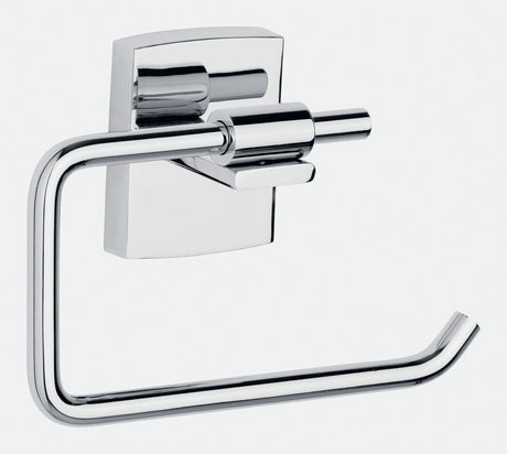 Tesa Porte-rouleau papier toilette klam chromé salle de bain autocollant sans perçage - 142x95x47mm