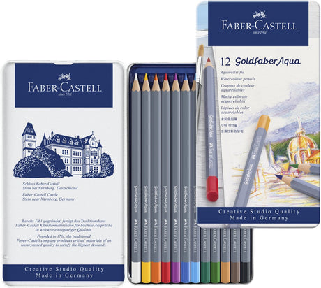 Crayons aquarelle Faber-castell - goldfaber - boîte 24 pièces - fc-114624