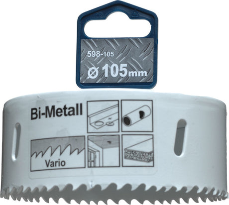 Scie cloche Kwb ø 105 mm - bimétallique - 8% cobalt - pour acier et bois - 598105