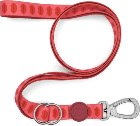 Morso laisse pour chien réglable rouge à lèvres recyclé rose