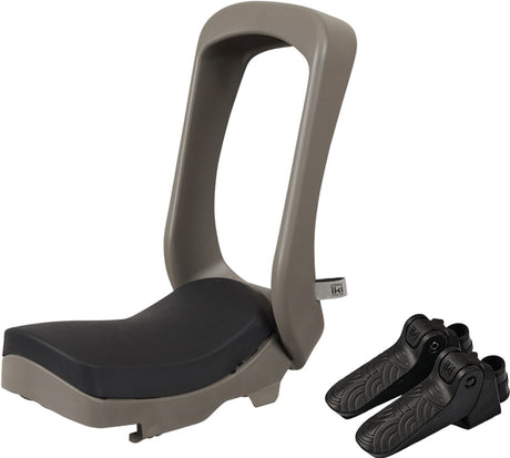 Siège de vélo junior Urban iki - sans cadre de montage - suzume gris bincho noir -