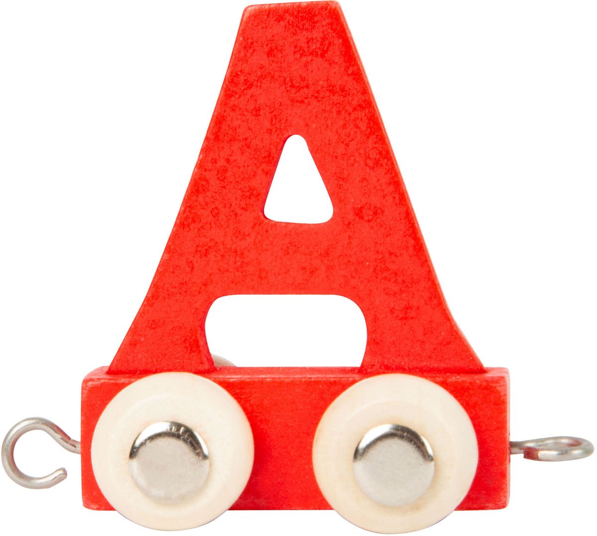Small foot - train de lettres en bois rouge - a - 12 pièces